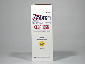 ZoDerm (benzoyl peroxide topical) 8.5%-10% cleansing