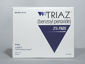 Triaz (benzoyl peroxide topical) 3%