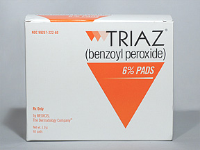Triaz (benzoyl peroxide topical) 6%